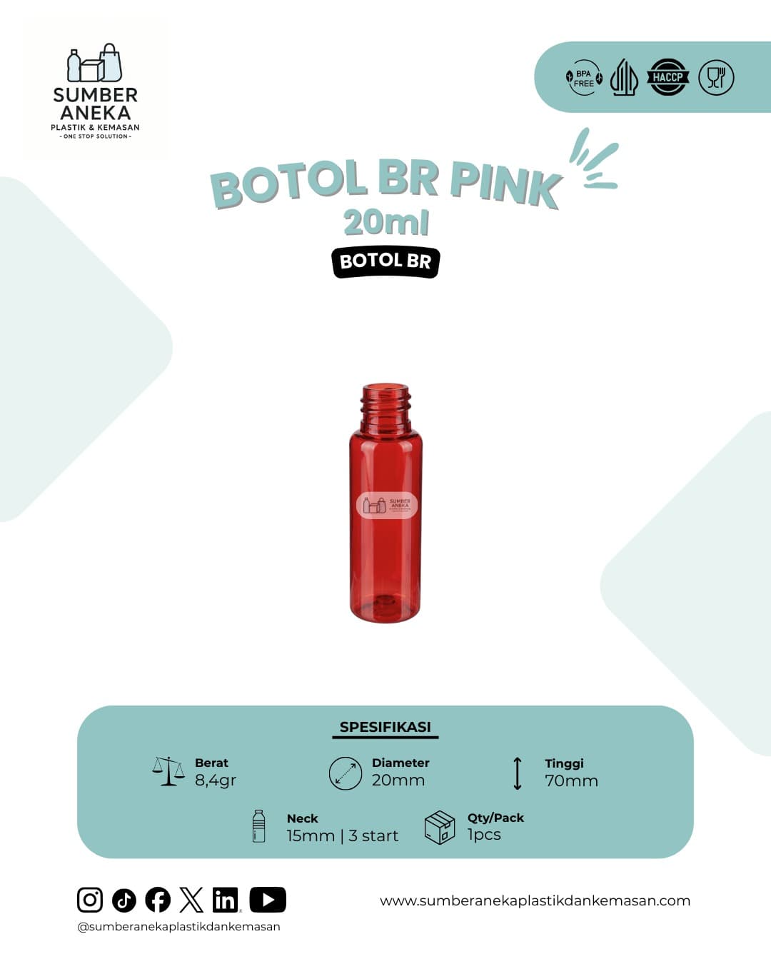 BOTOL BR PINK 20ML