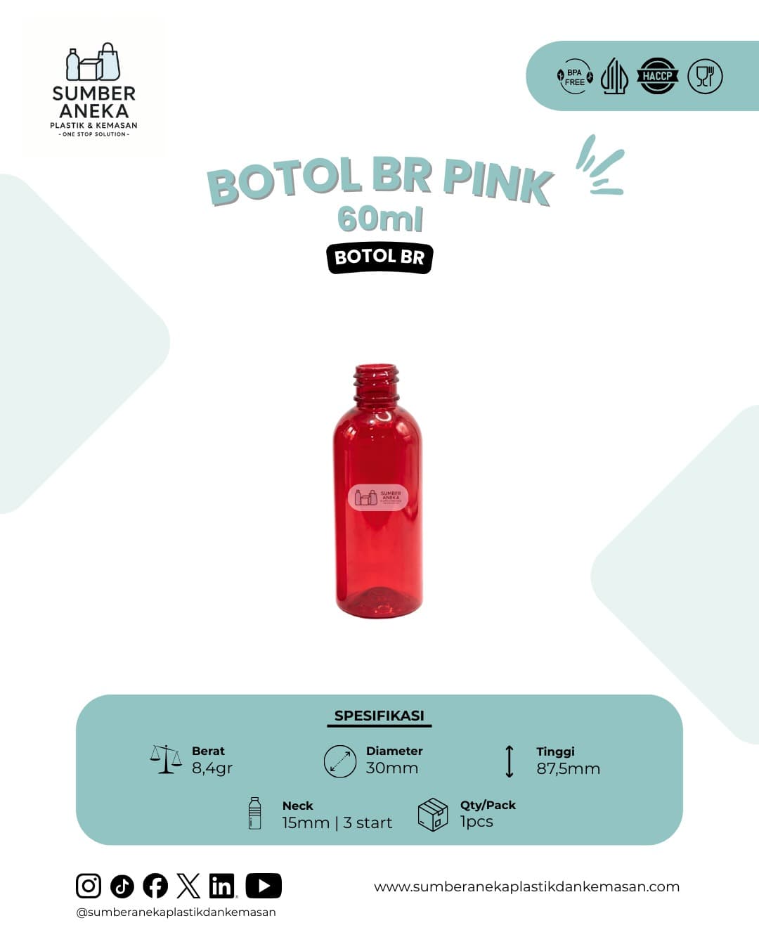 BOTOL BR PINK 60ML
