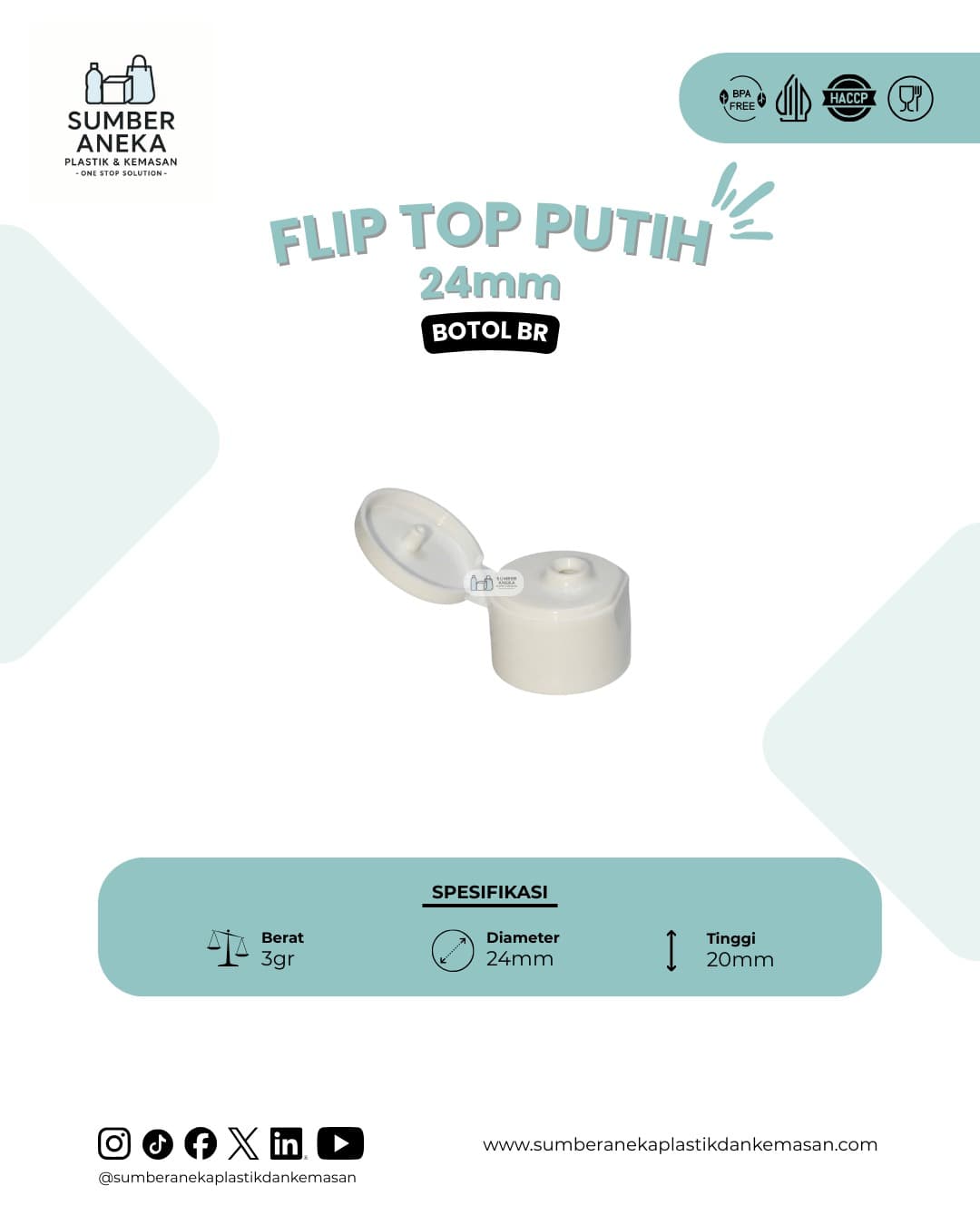 FILP TOP PUTIH BOTOL BR