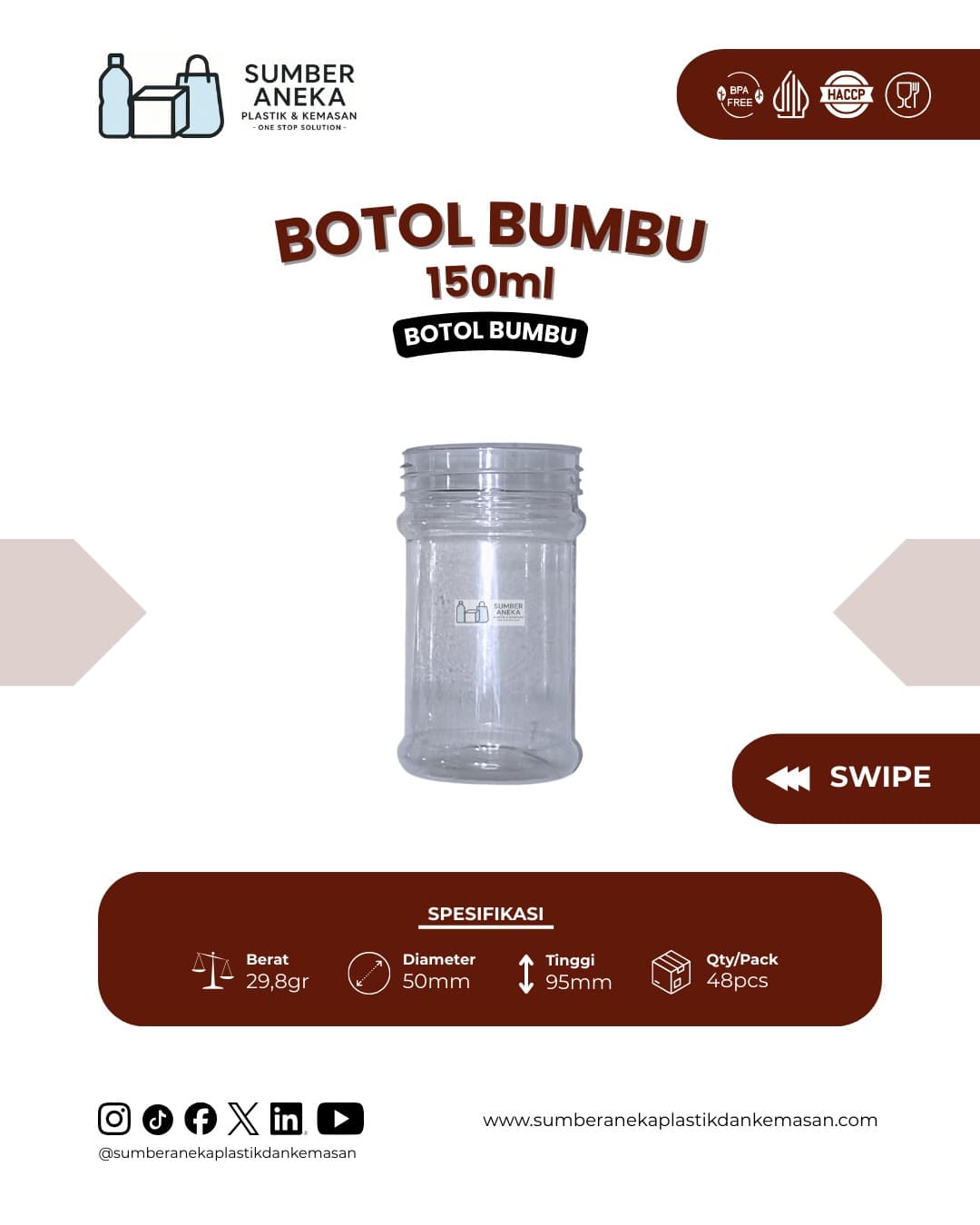 BOTOL BUMBU 150ML