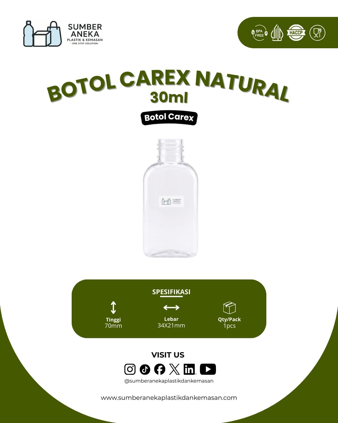 BOTOL CAREX NATURAL