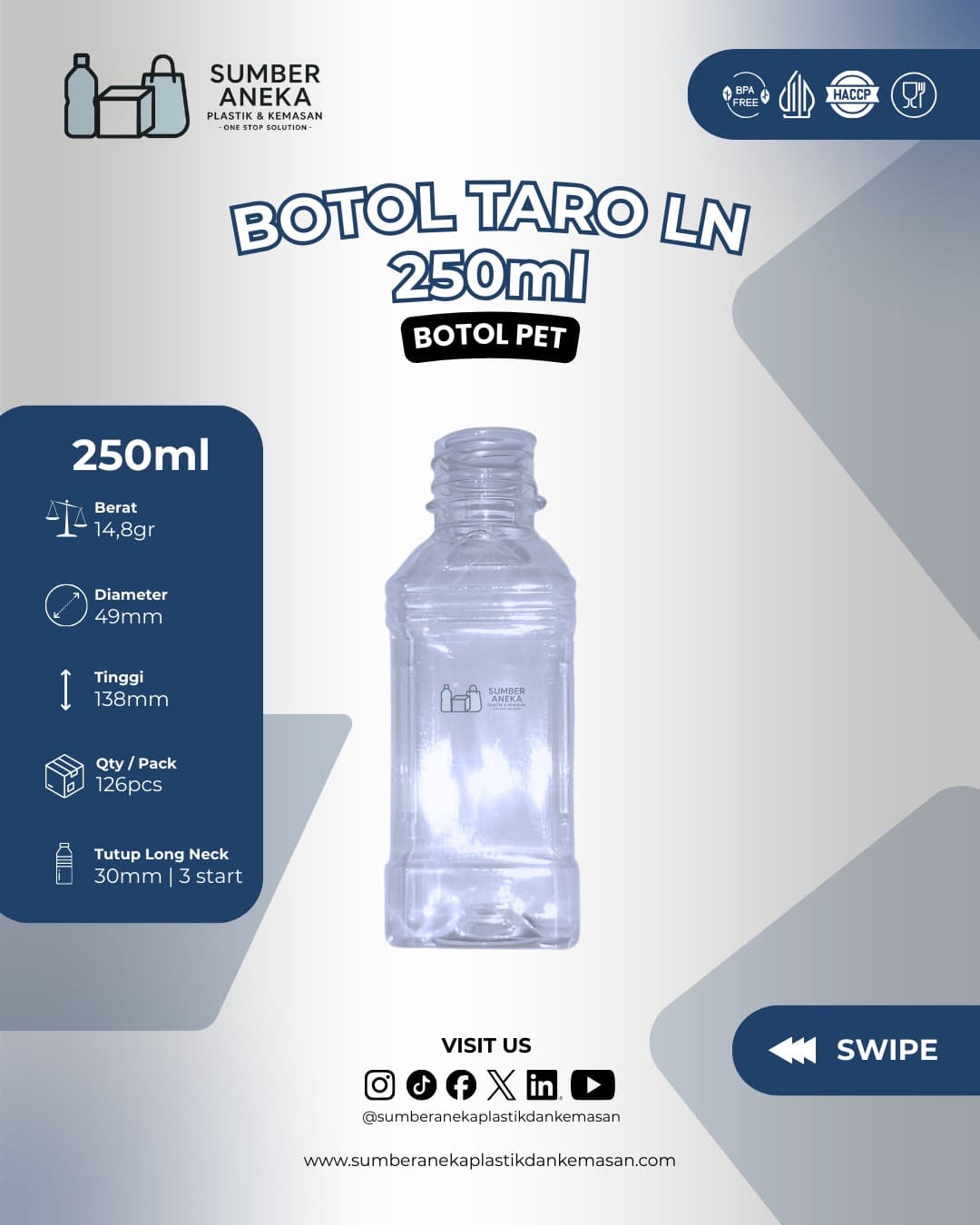 BOTOL TARO LN 250ML