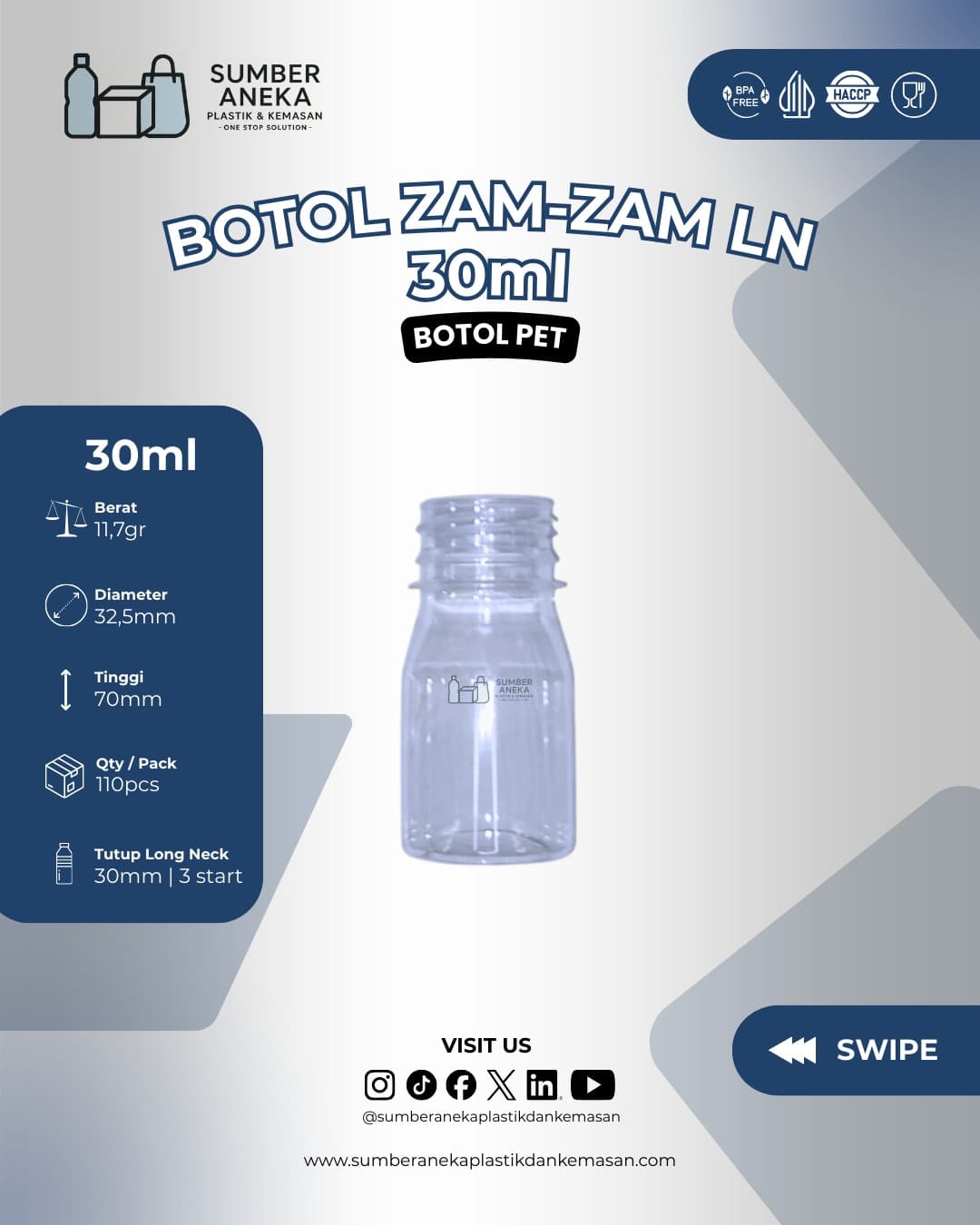 BOTOL ZAMZAM LN 30ML