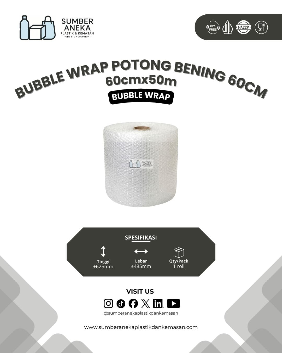 BUBBLE WRAP BENING 60CM