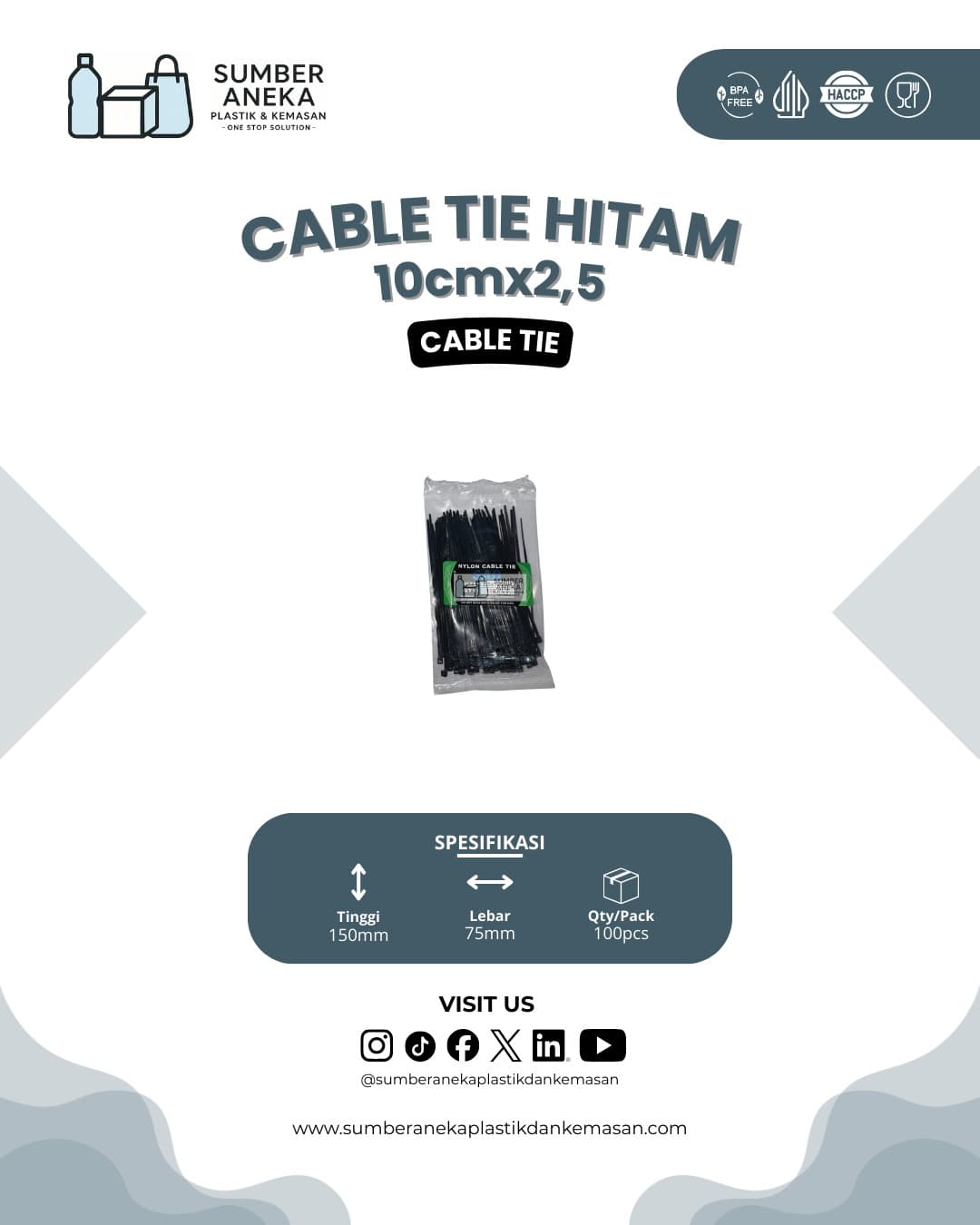 CABLE TIE HITAM 10CM