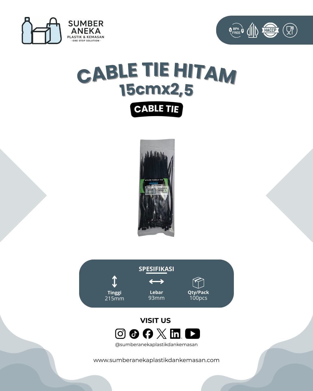 CABLE TIE HITAM 15CM