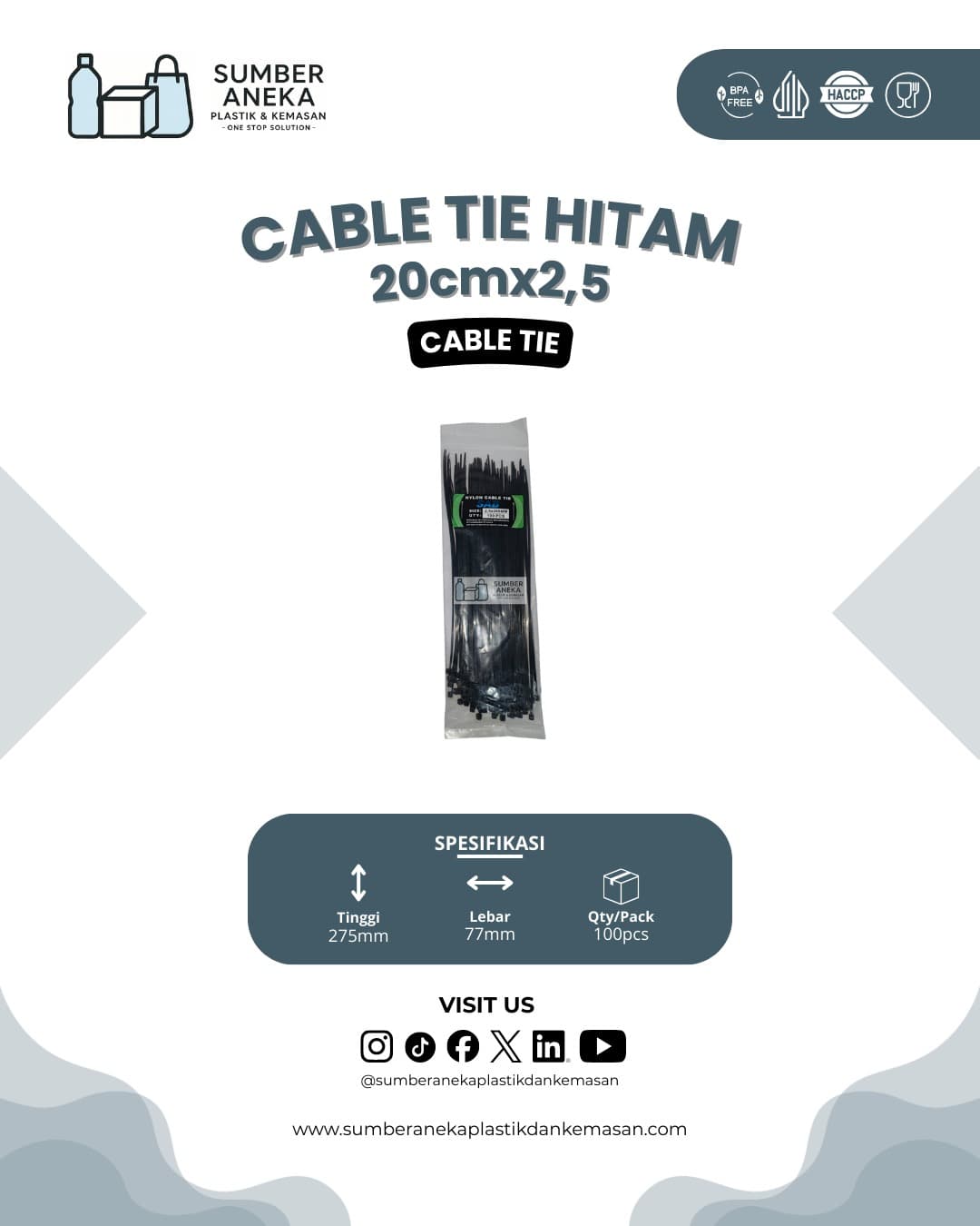 CABLE TIE HITAM 20XM