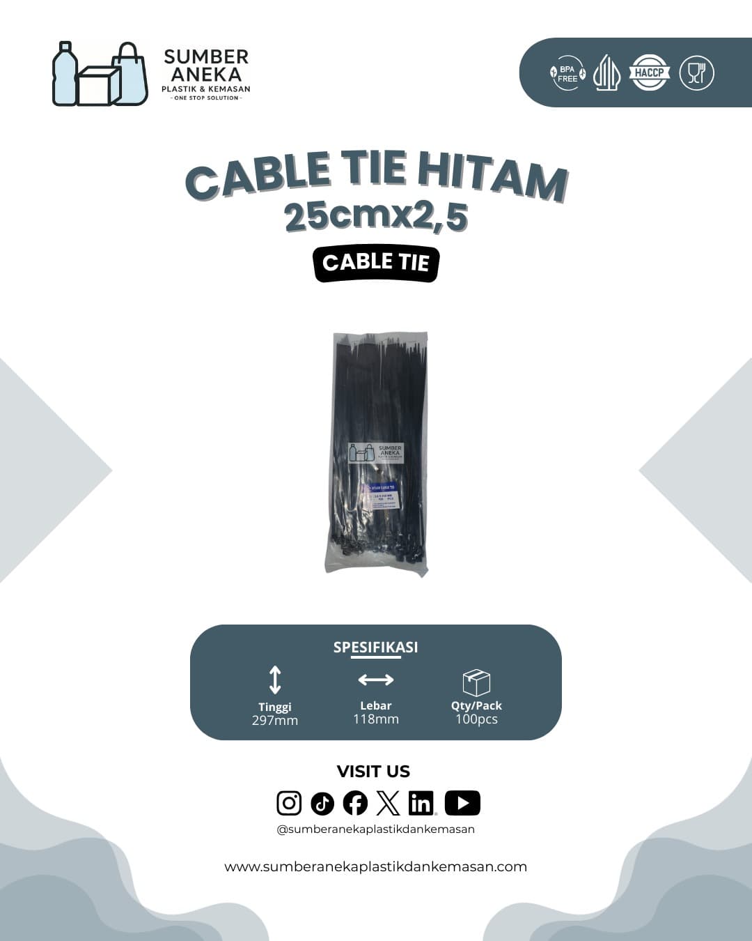 CABLE TIE HITAM 25CM