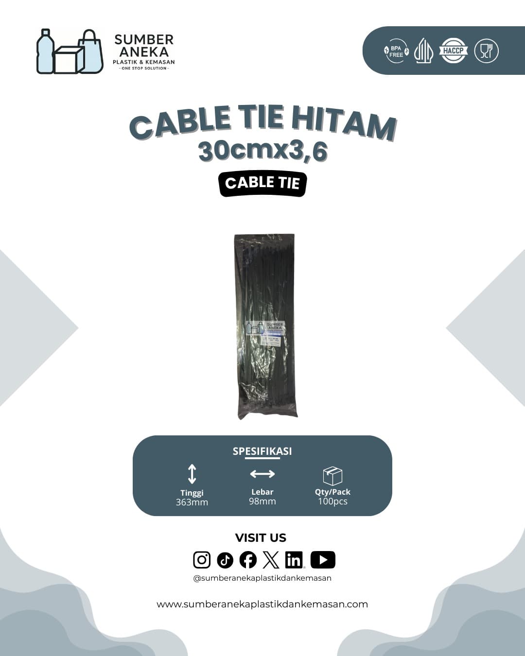 CABLE TIE HITAM 30CM