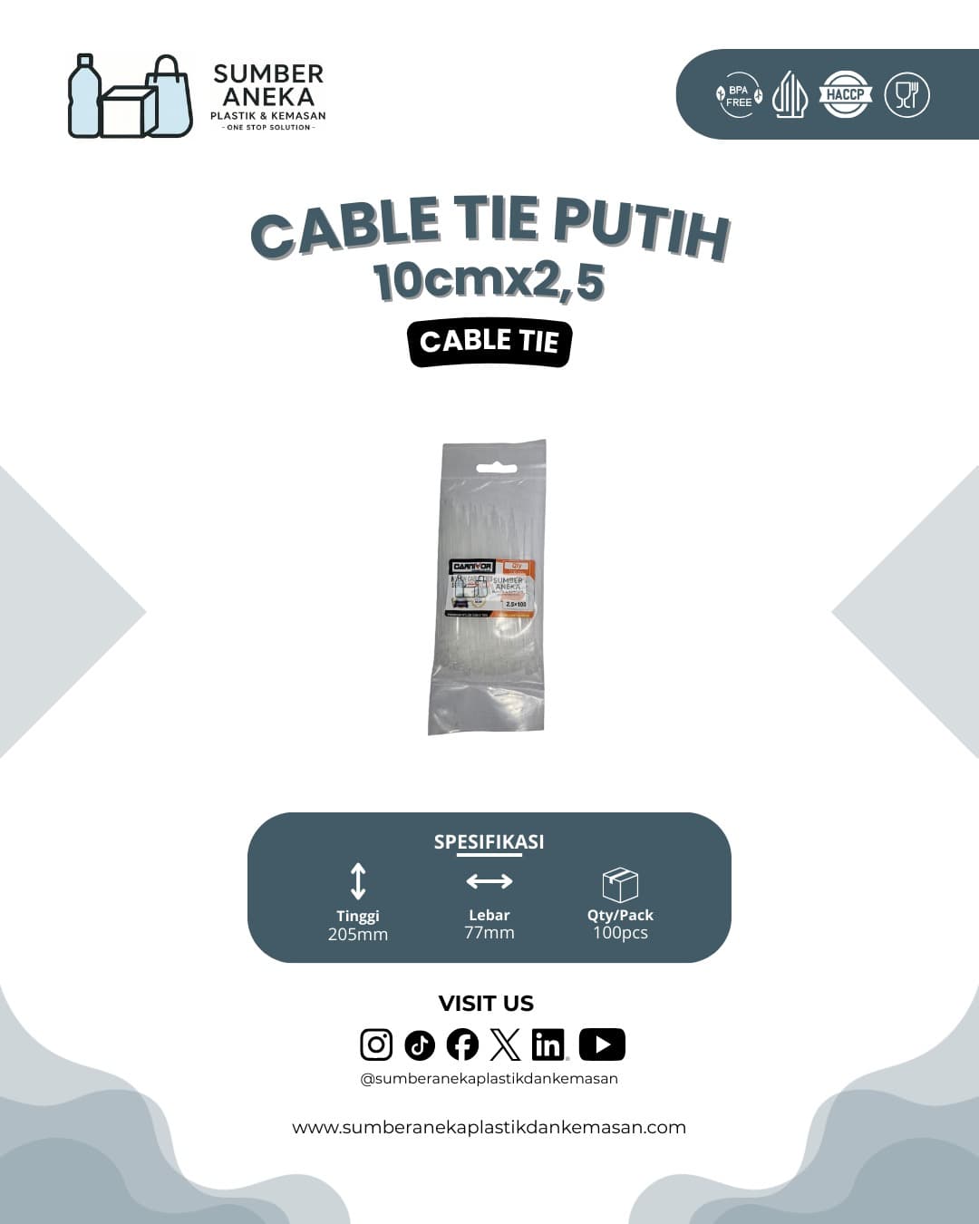CABLE TIE PUTIH 10CM