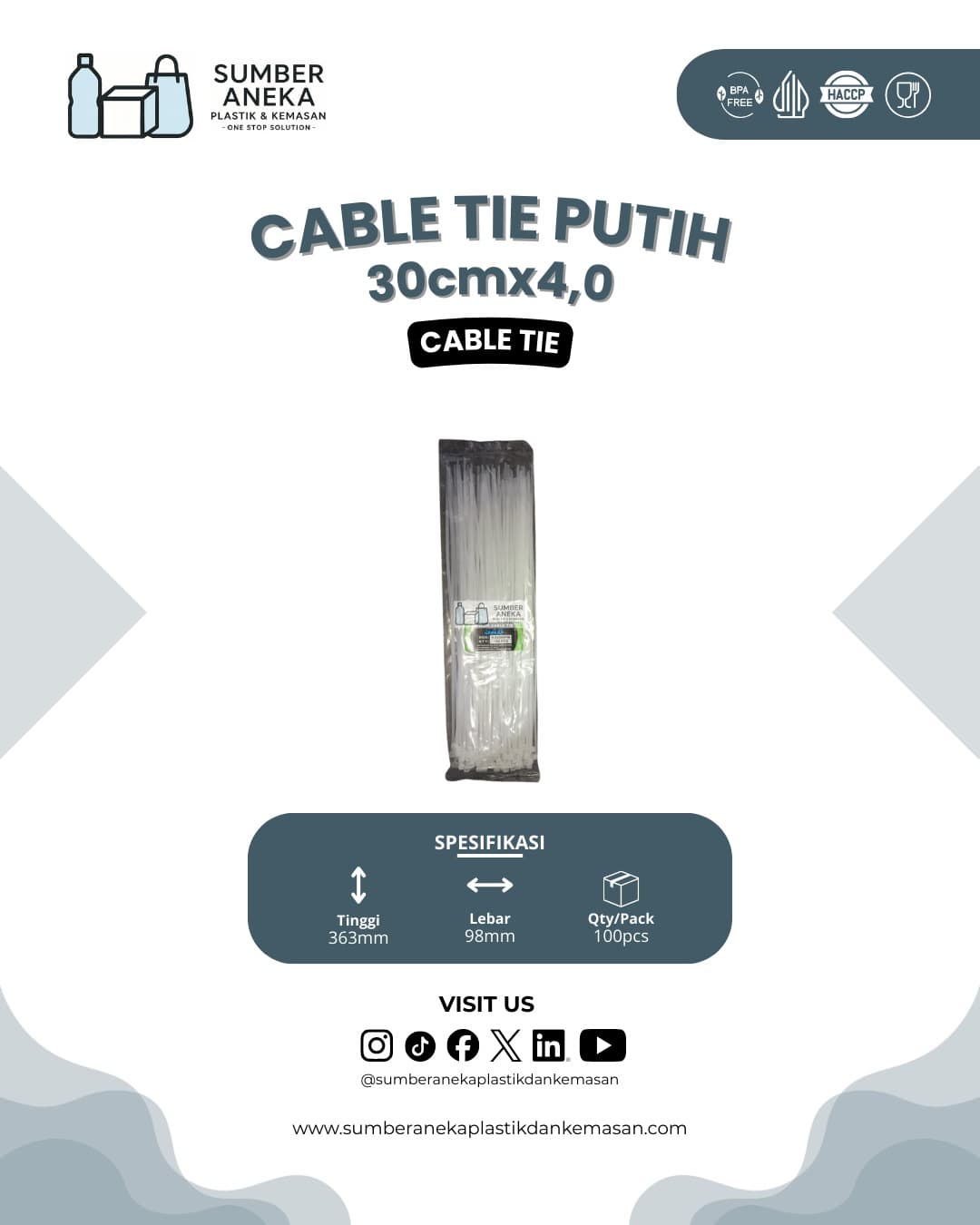 CABLE TIE PUTIH 30CM