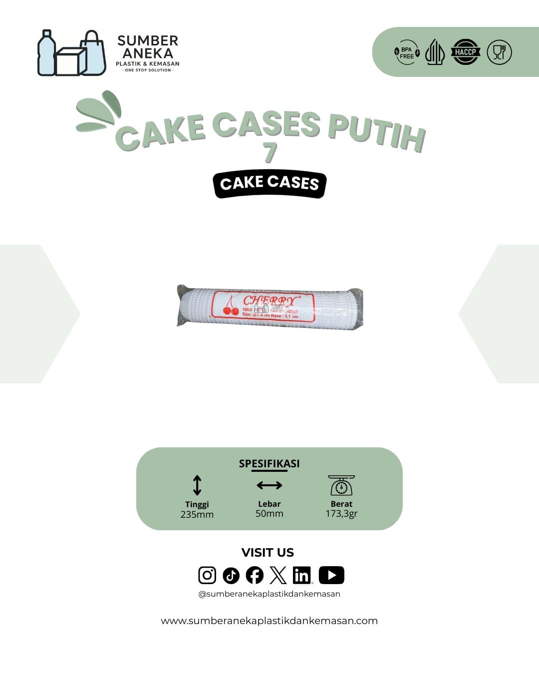 CAKE CASES PUTIH 7
