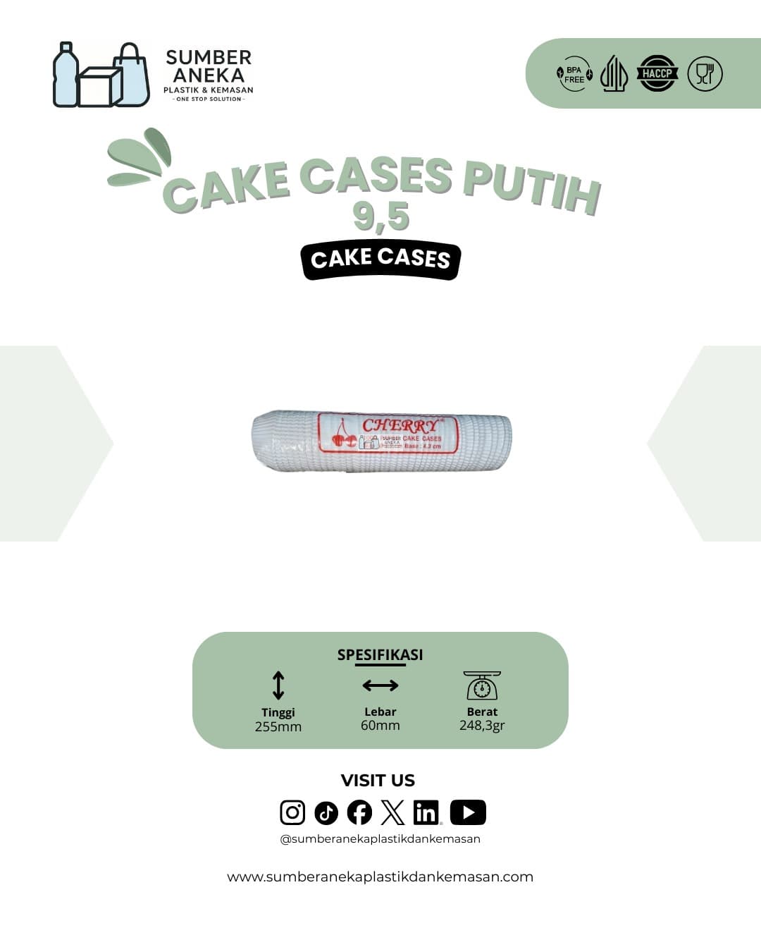 CAKE CASES PUTIH 9