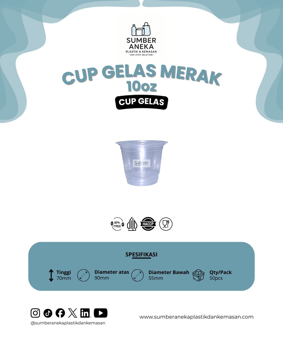 CUP GELAS MERAK 10OZ