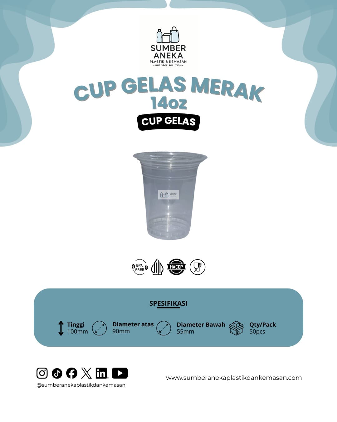 CUP GELAS MERAK 14OZ