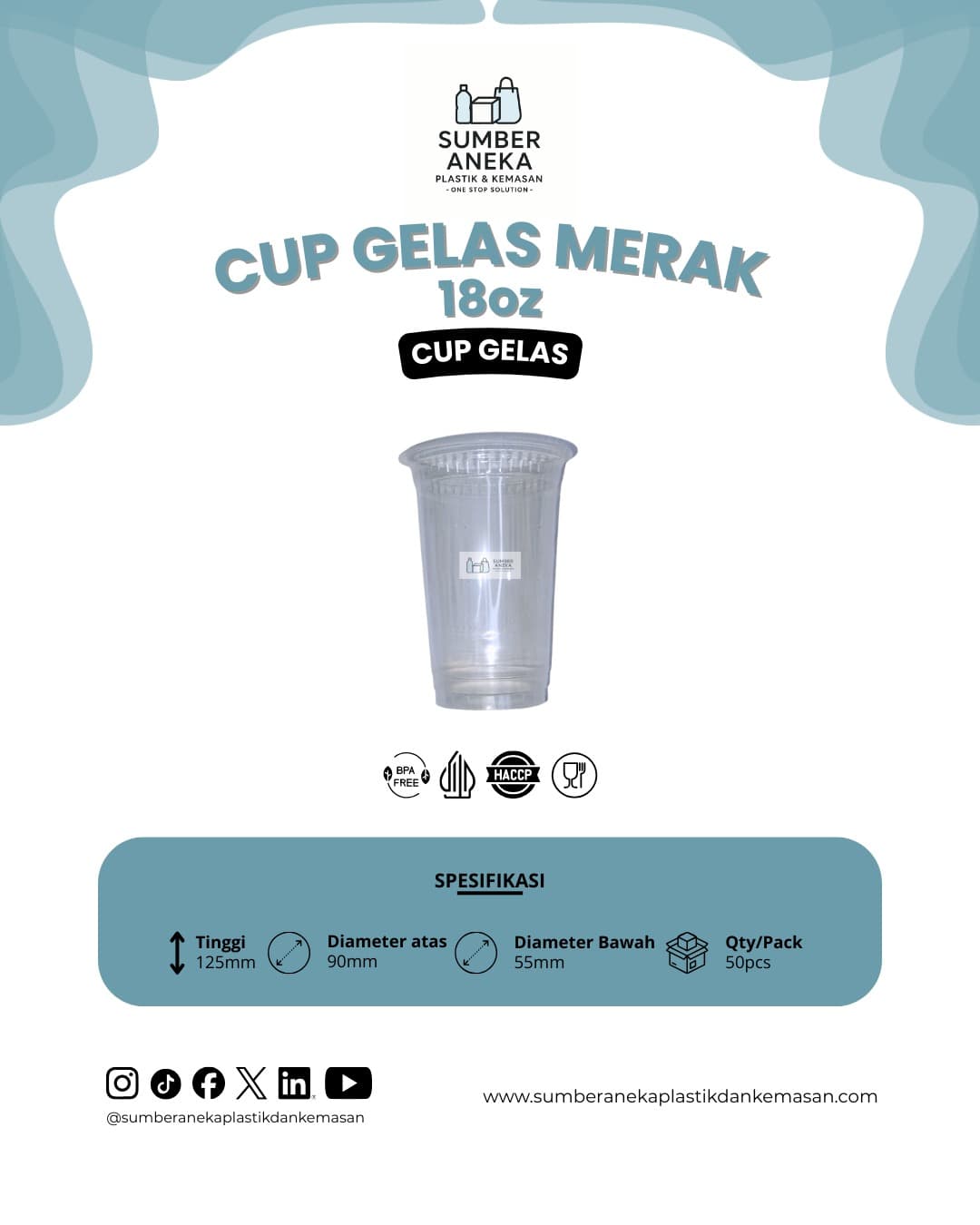 CUP GELAS MERAK 18OZ