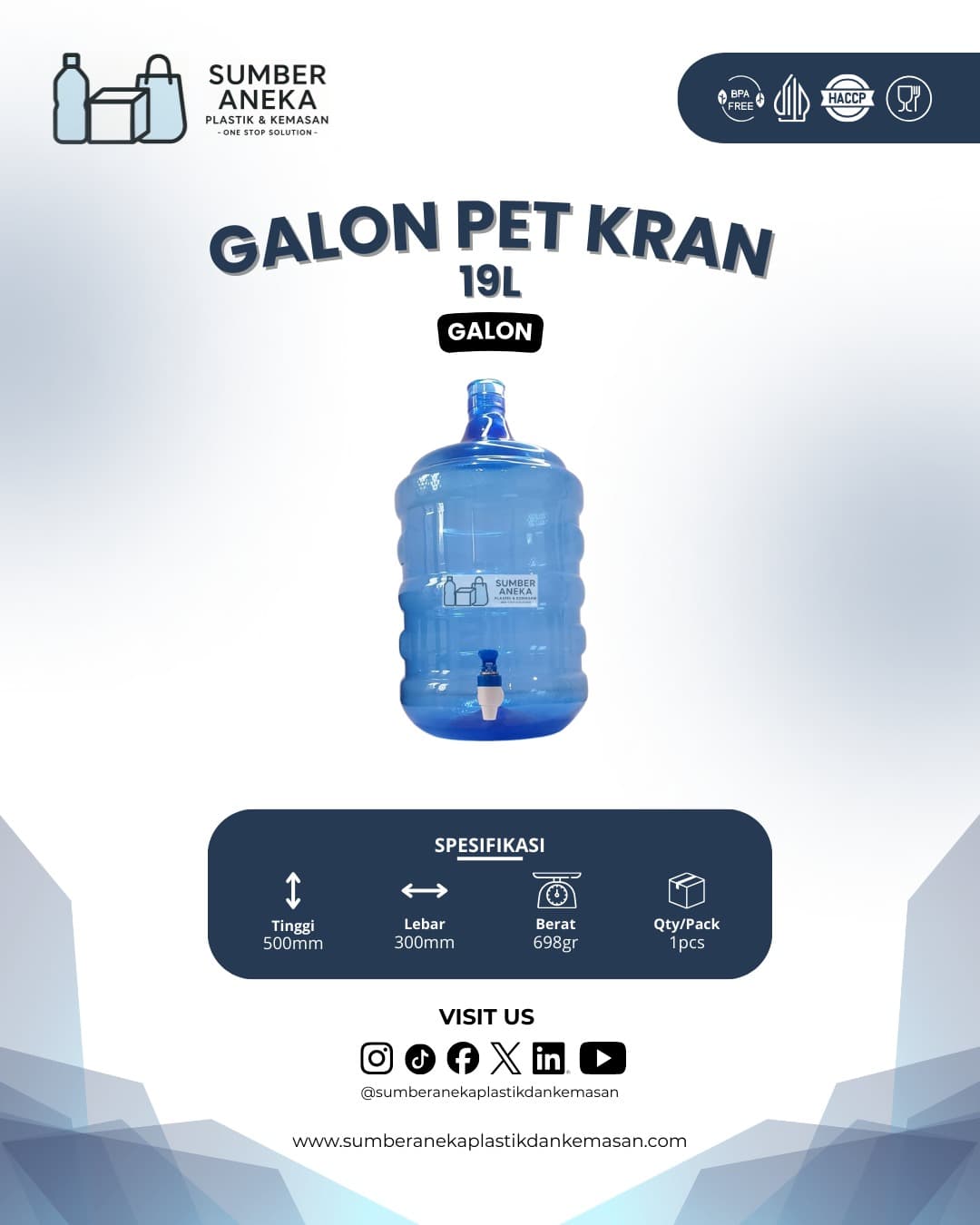 GALON PET KRAN 19L