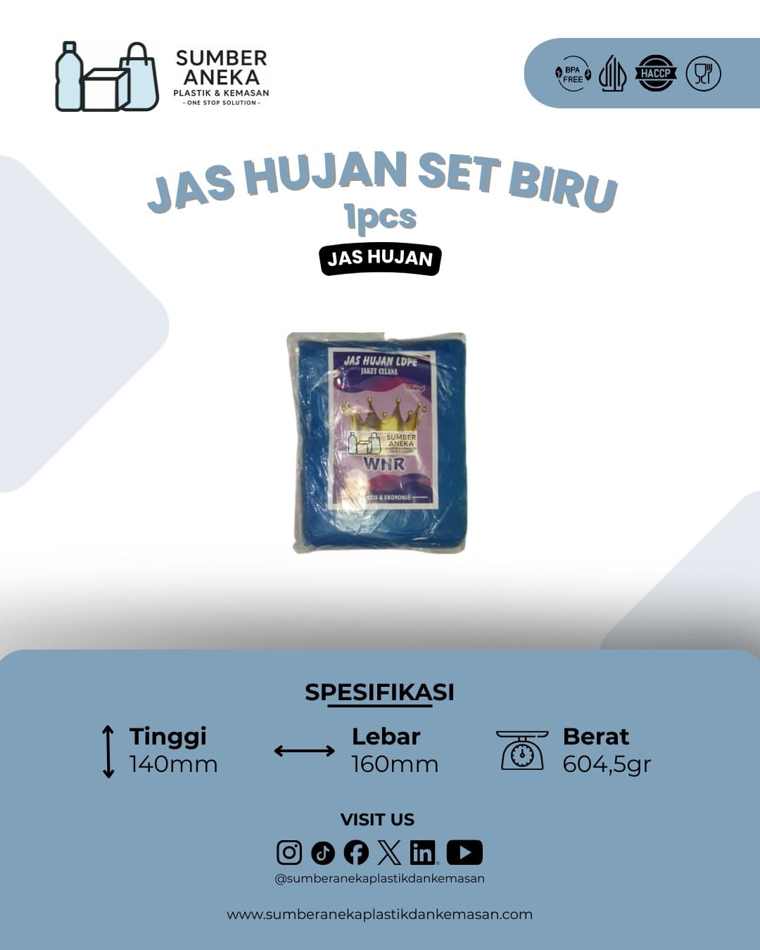 JAS HUJAN SET BIRU