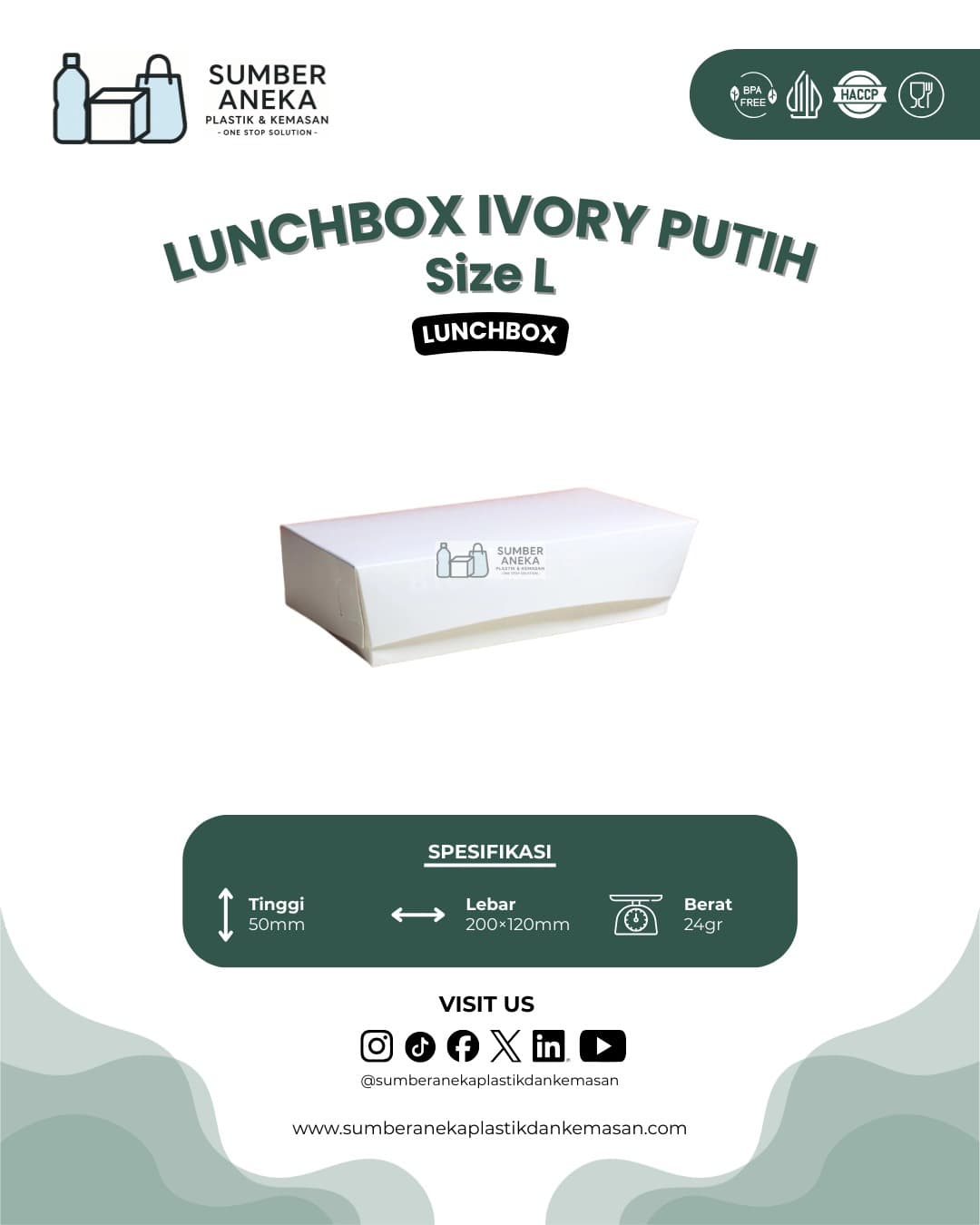 LUNCHBOX IVORY PUTIH L