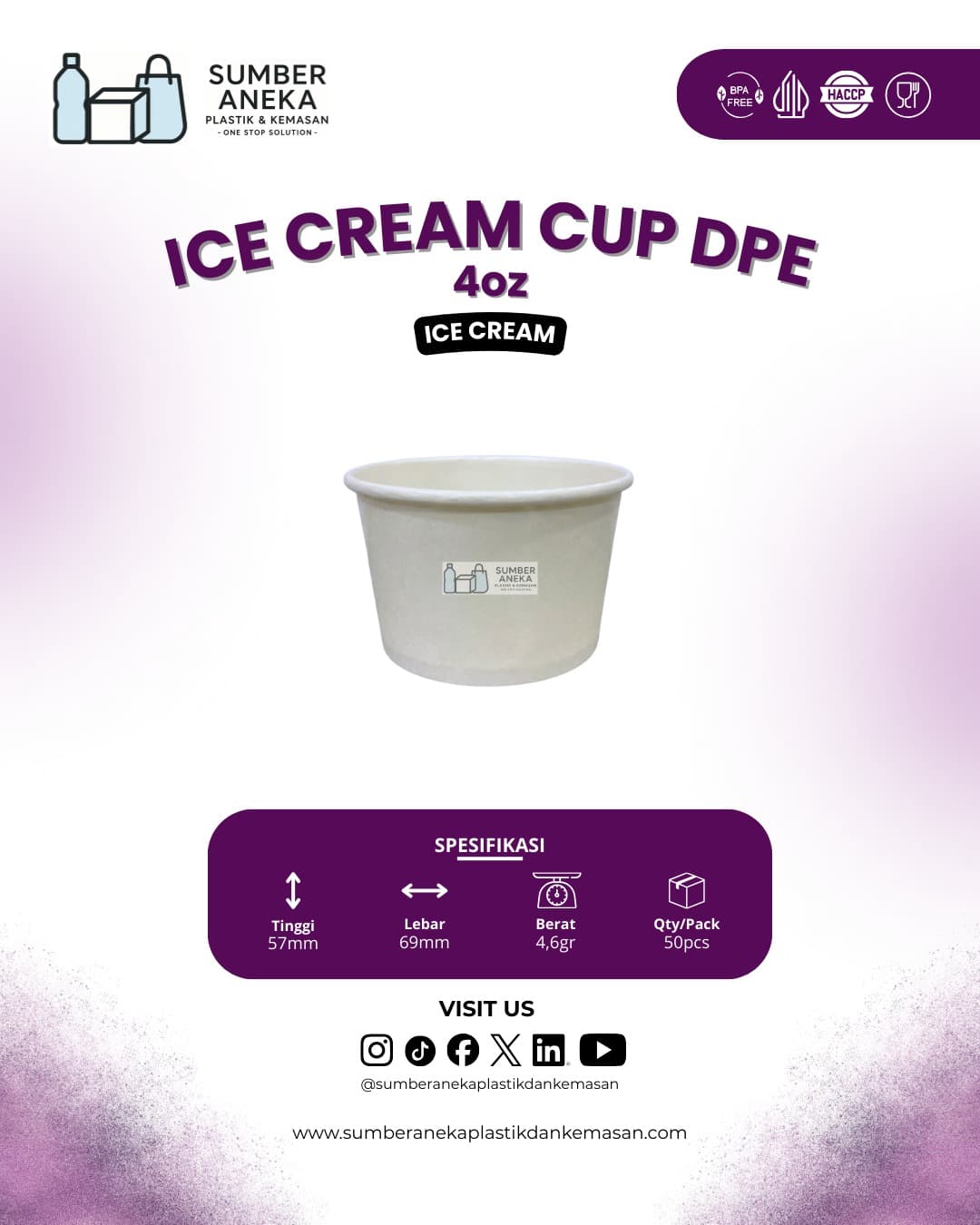 ICE CREAM CUP DPE 4OX