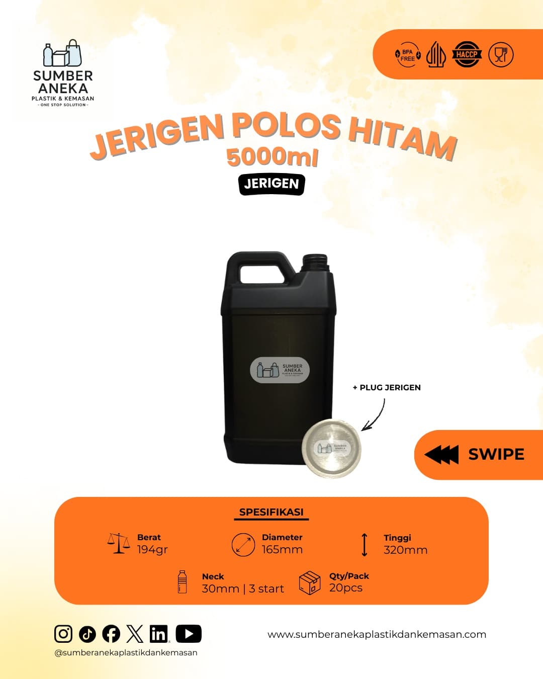 JIRIGEN POLOS HITAM 5000ML