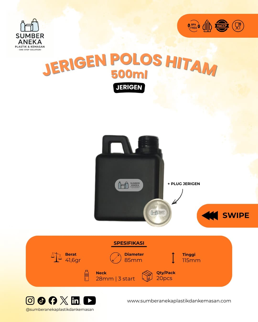 JIRIGEN POLOS HITAM 500ML