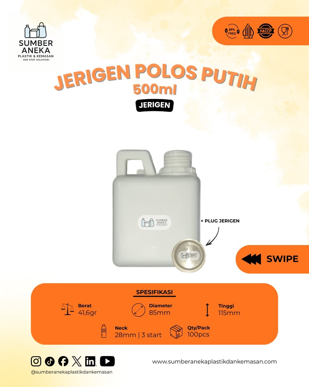 JIRIGEN POLOS PUTIH 500ML