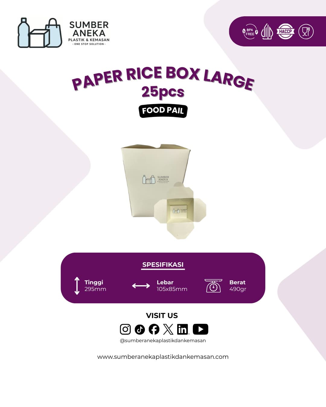 PAPER RICE BOX L