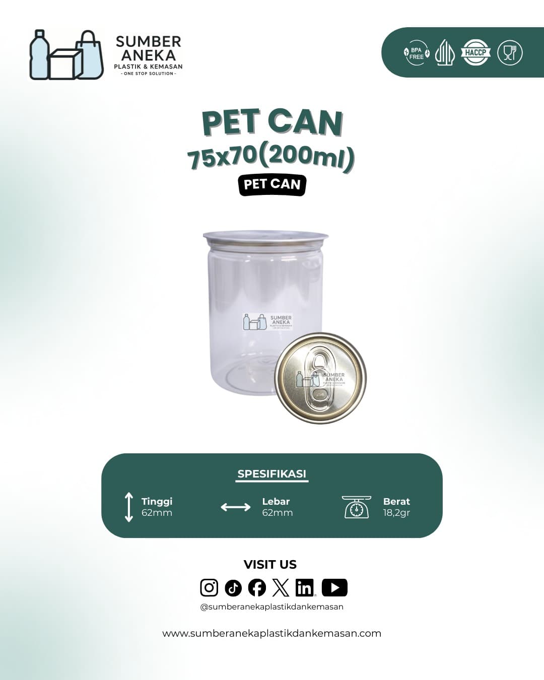 PET CAN 75X70