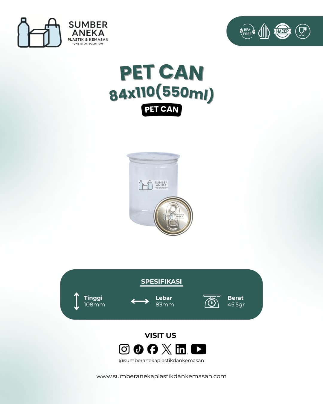 PET CAN 84X110 550ML