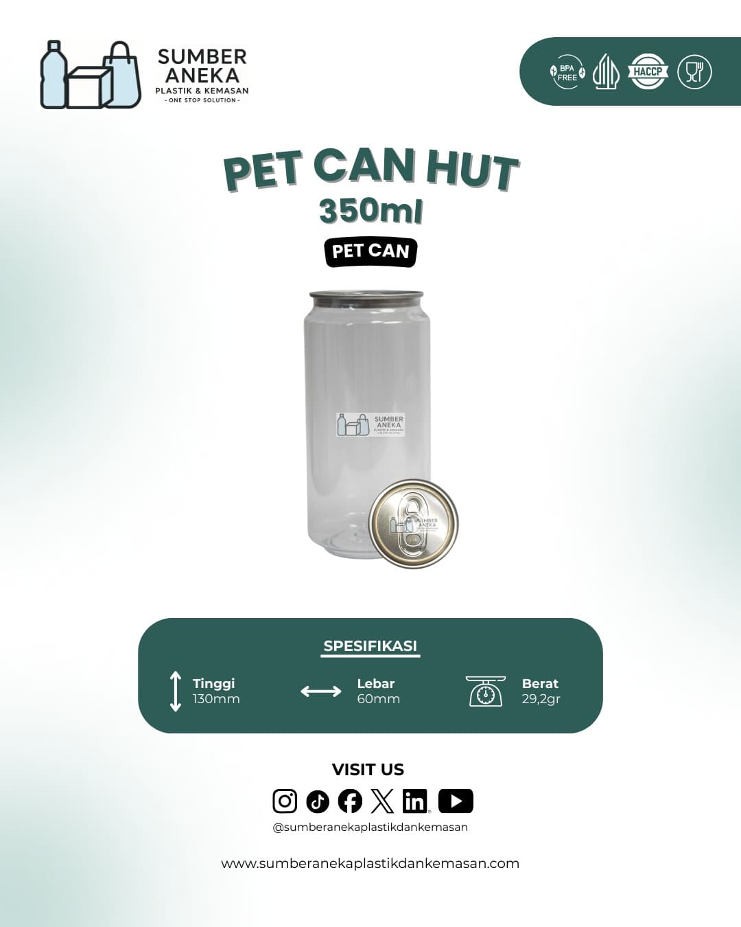PET CAN HUT 350 ML