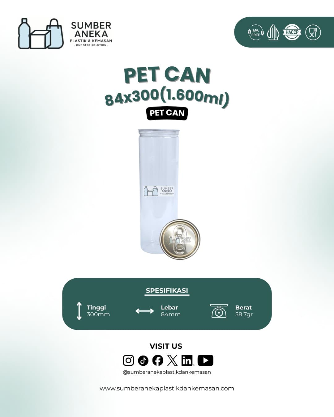 PET CAN 84X300 1800ML