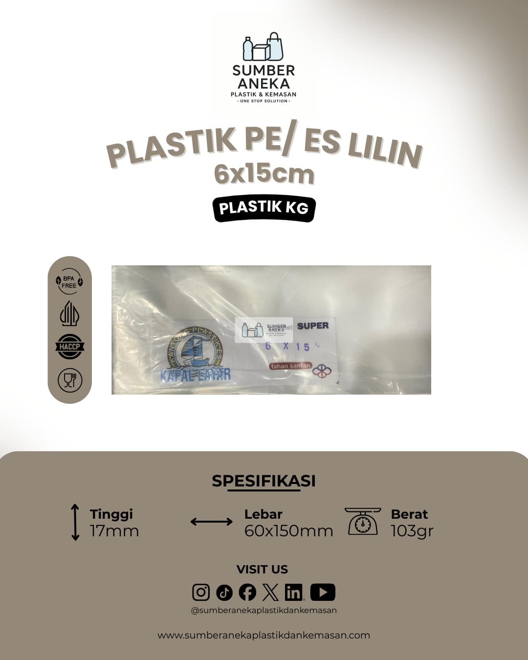 PLASTIK ES LILIN 6X15