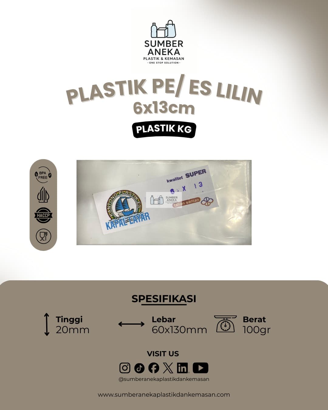 PLASTIK ES LILIN 6X13