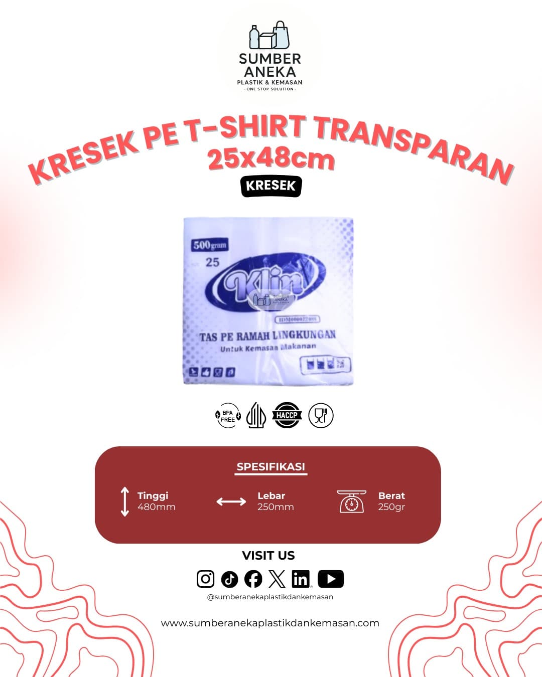 KRESEK PET SHIRT TRANPARAN