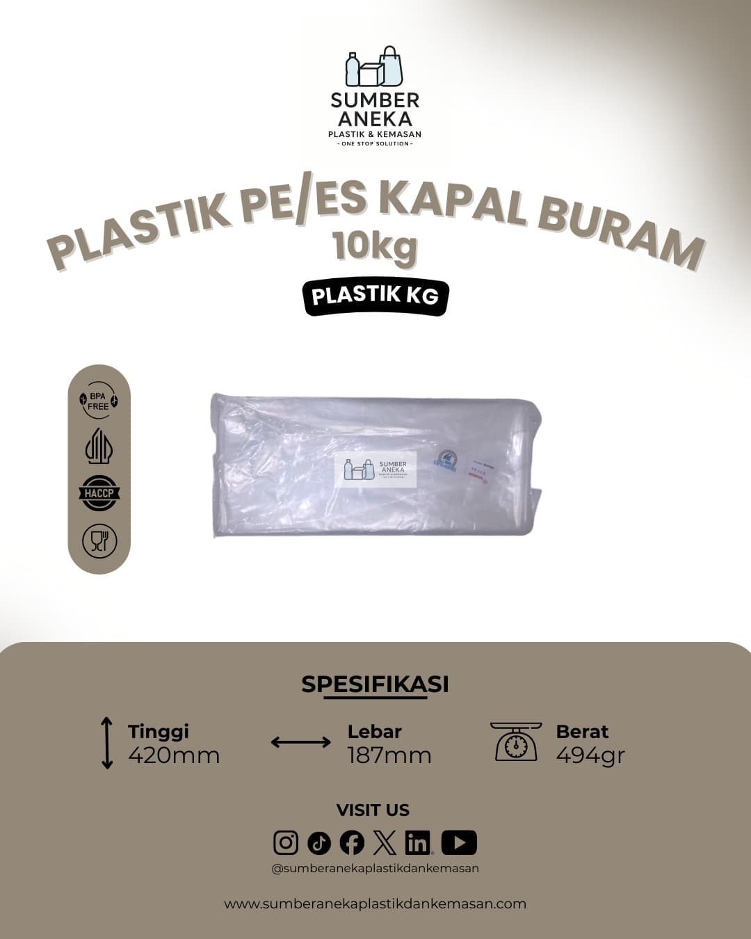 PLASTIK KAPAL BURAM 10KG