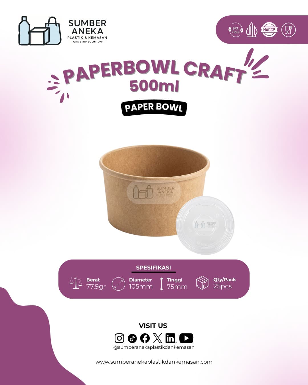 PAPERBOWL CRAFT 500ML