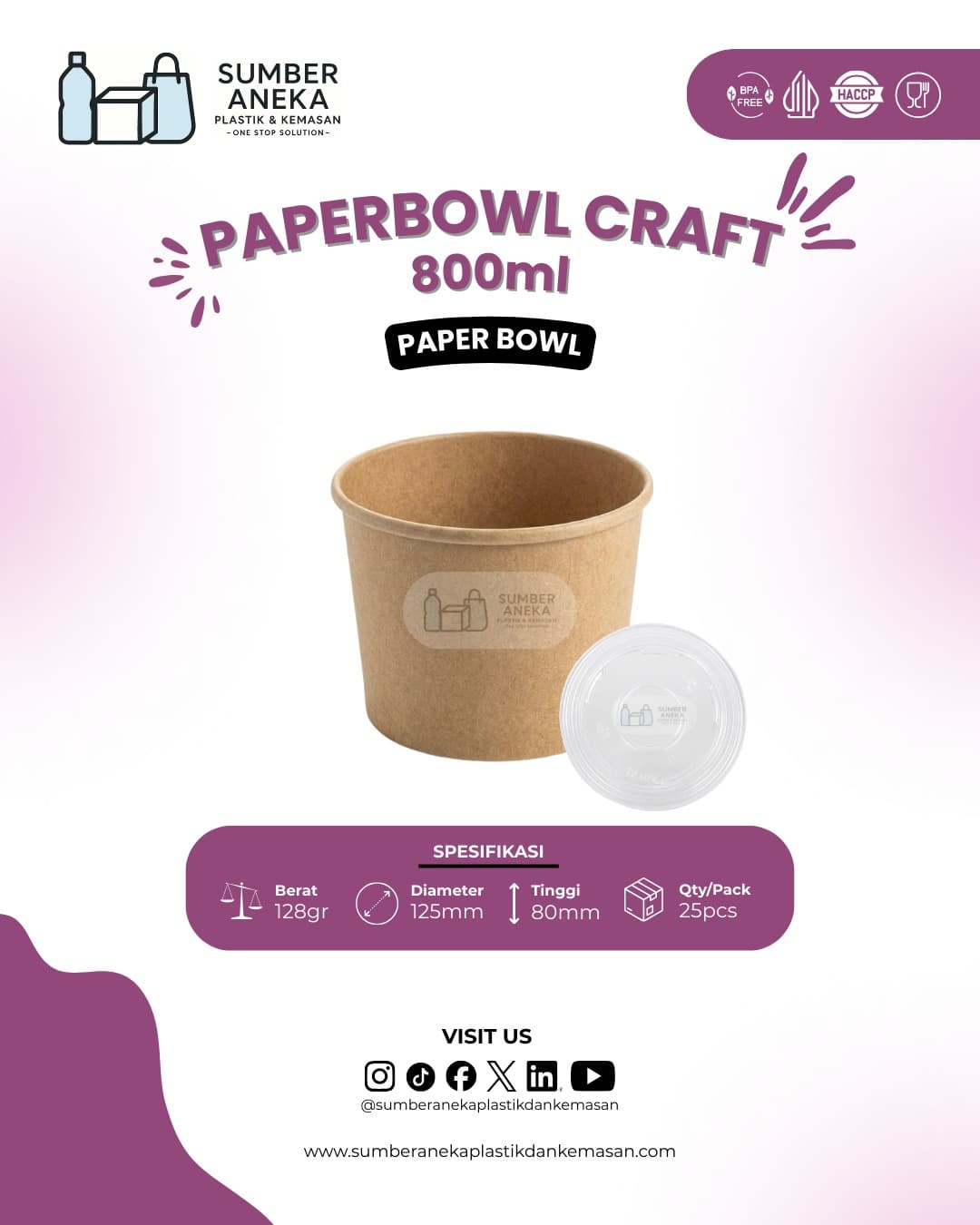 PAPERBOWL CRAFT 800ML