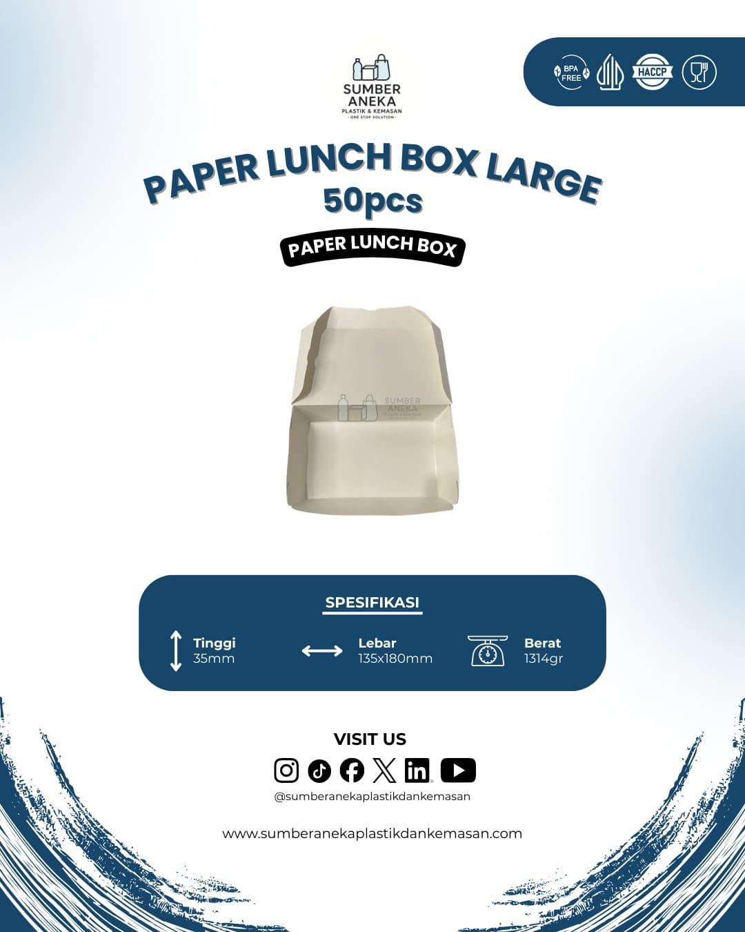 PAPER LUNCH BOX L