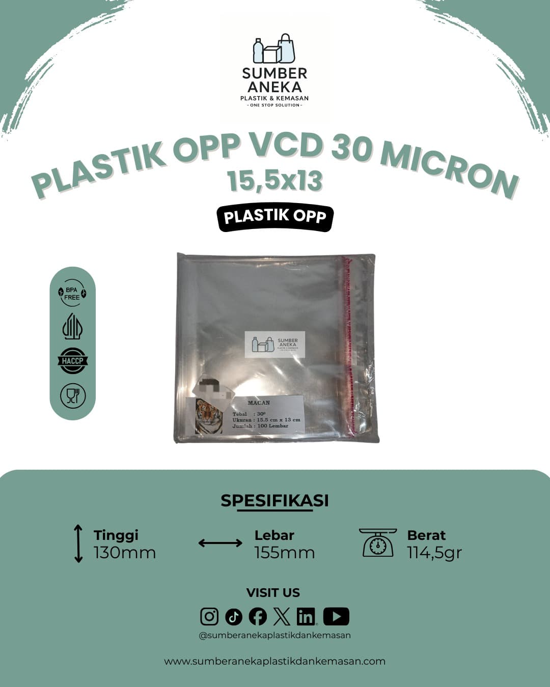 PLASTIK OPP 30 VCD MICRON