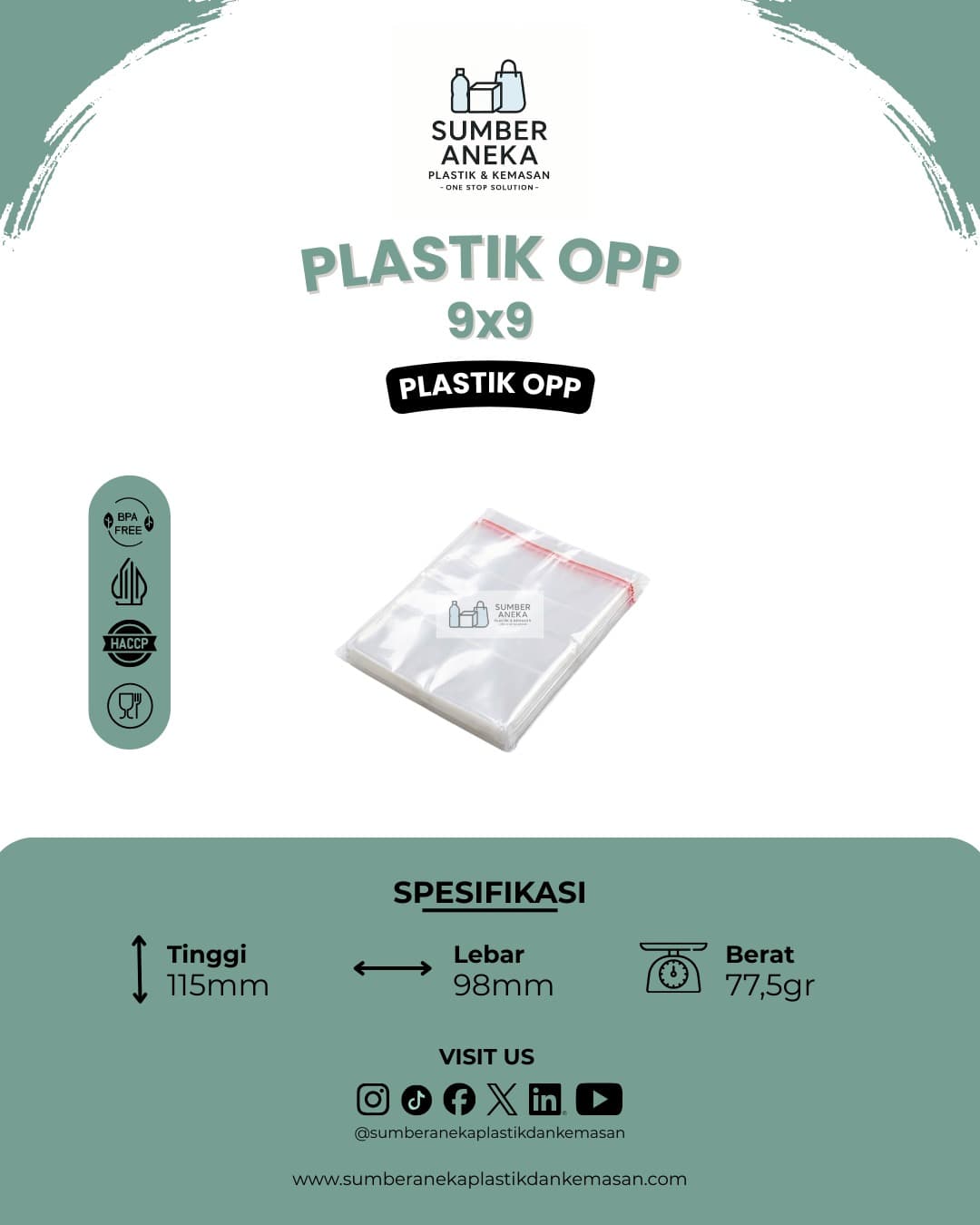 PLASTIK OPP 9X9