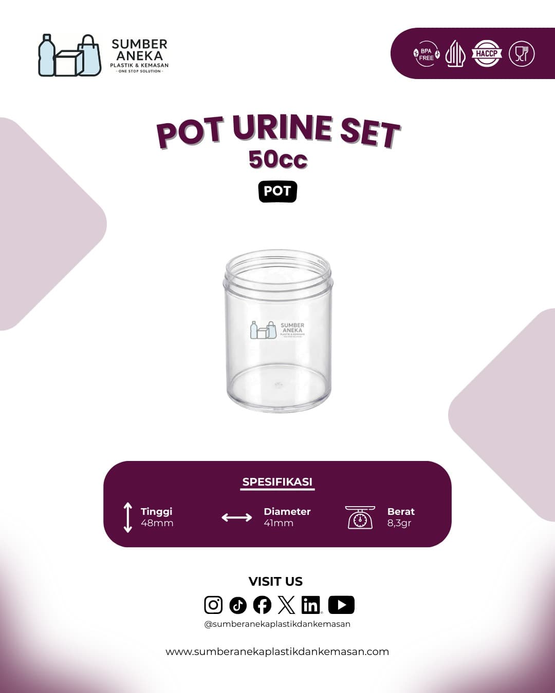 POT URINE SET 50CC