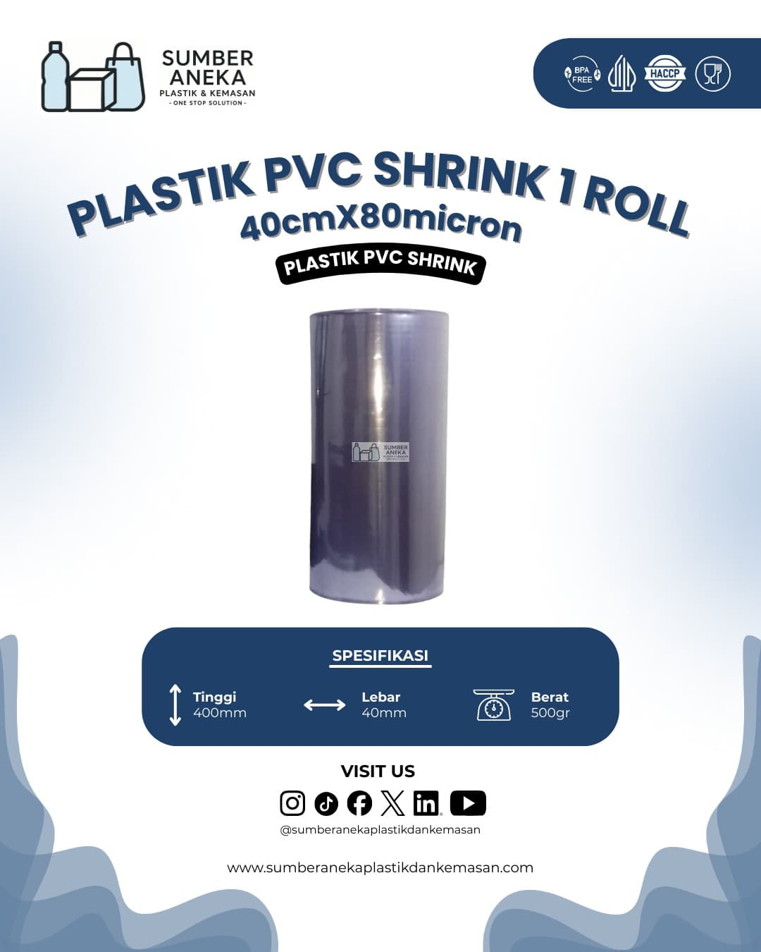 PVC SHRINK 1 ROLL 40X80