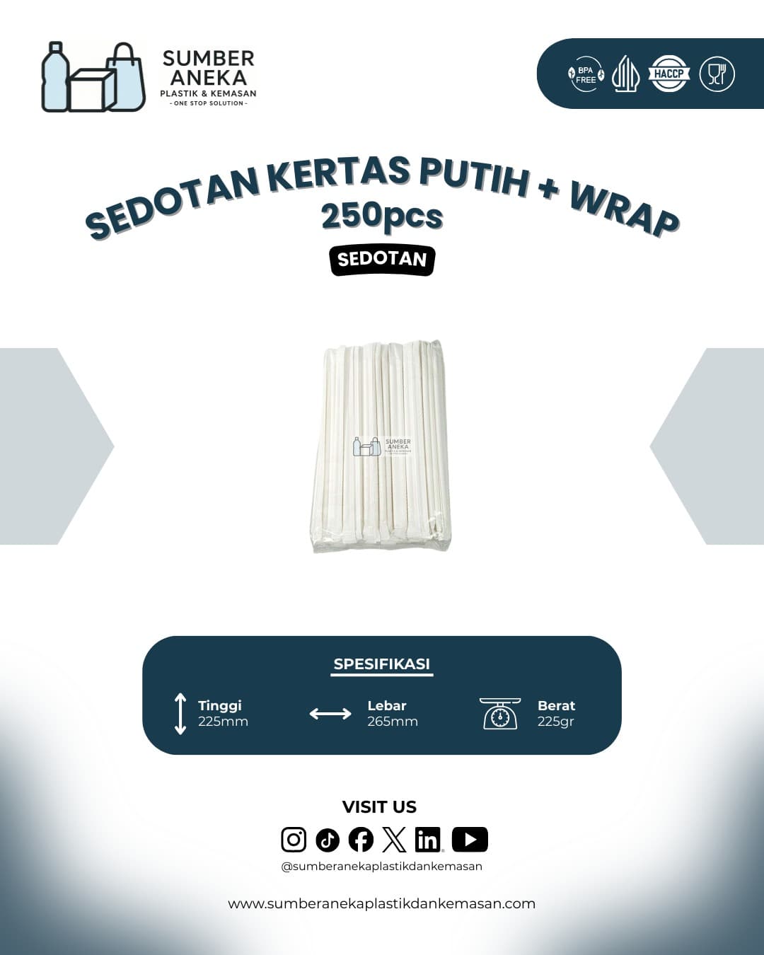SEDOTAN KERTAS PUTIH WRAP