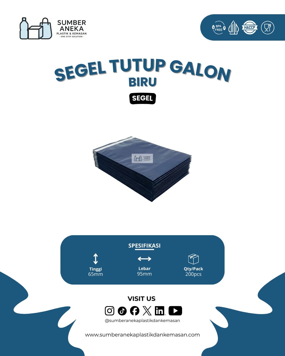 SEGEL TUTUP GALON BIRU