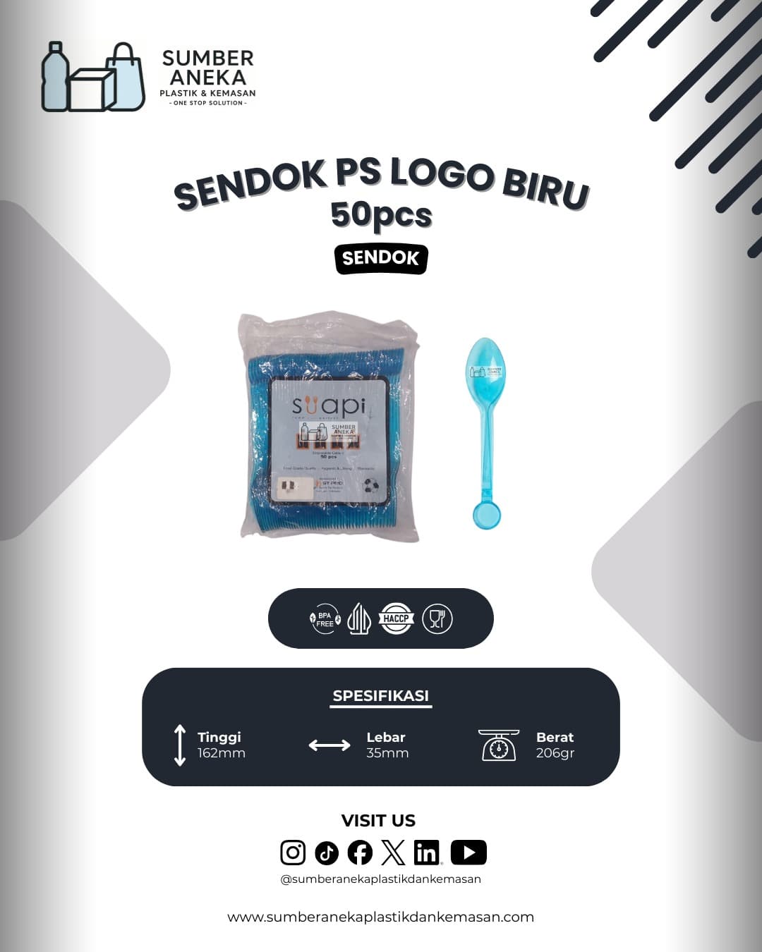 SENDOK PS LOGO BIRU