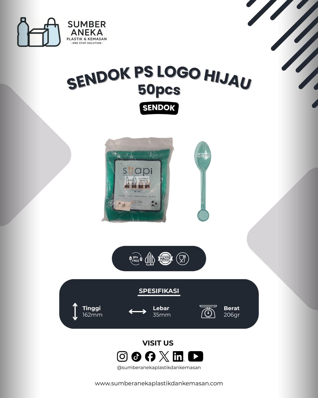 SENDOK PS LOGO HIJAU