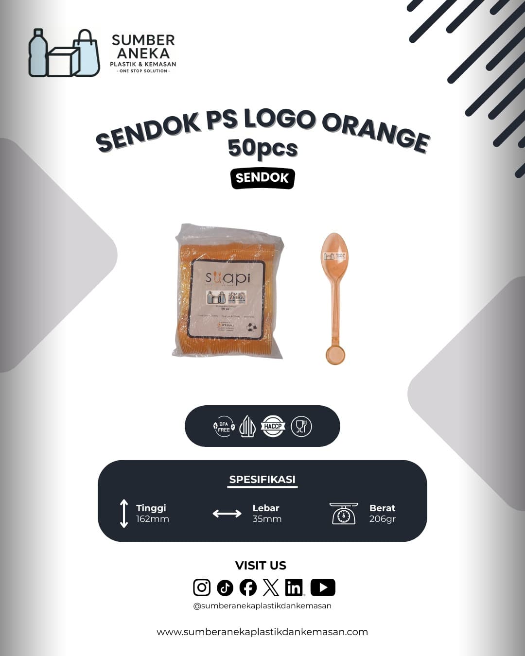 SENDOK PS LOGO ORANGE