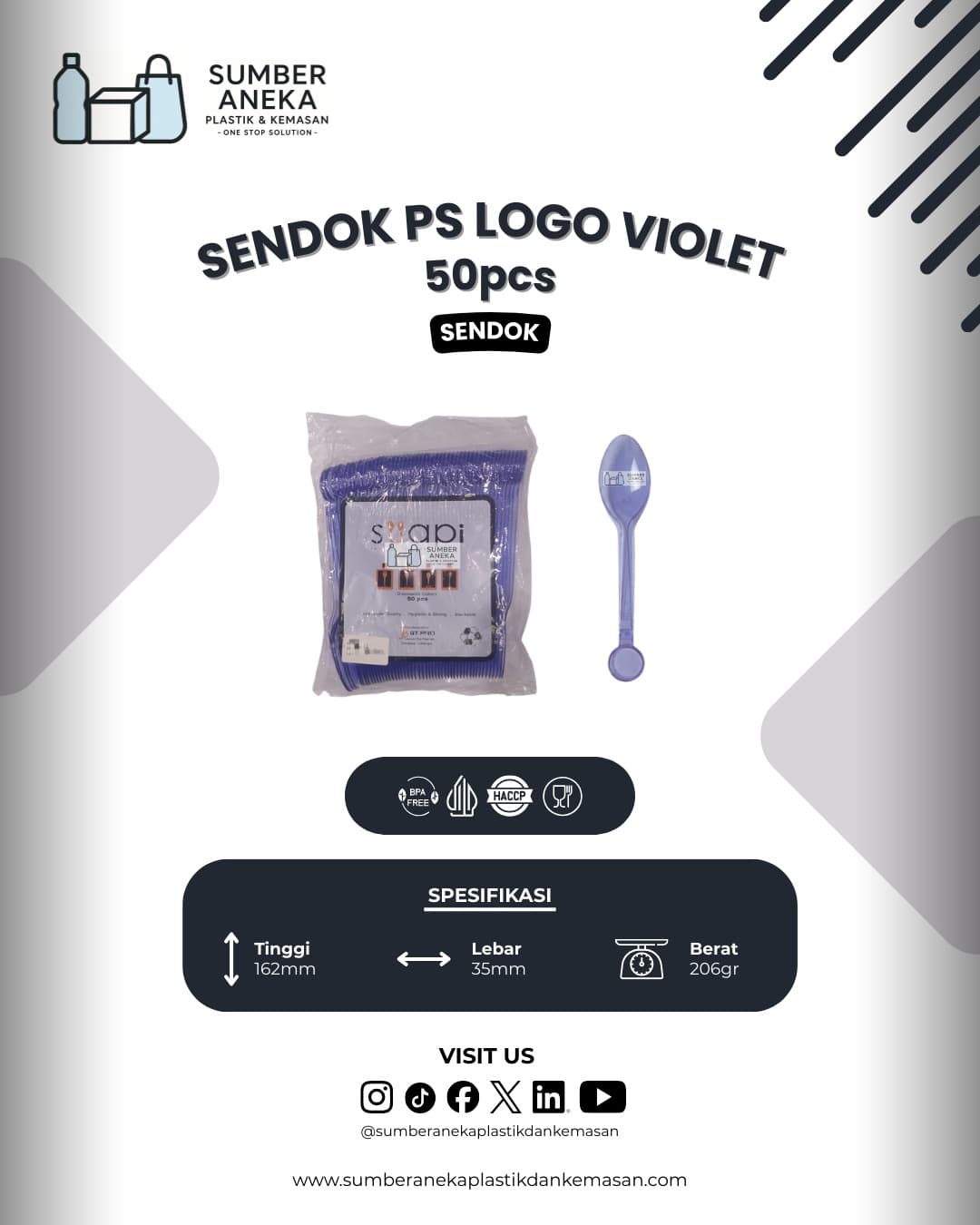 SENDOK PS LOGO VIOLET