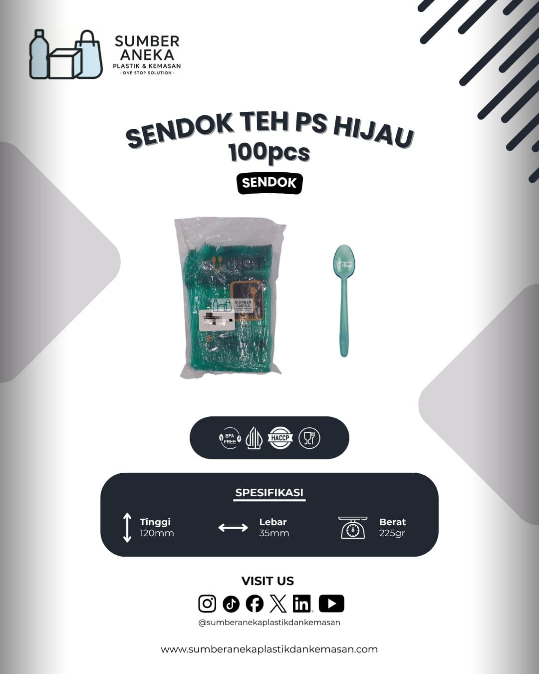SENDOK TEH PS HIJAU
